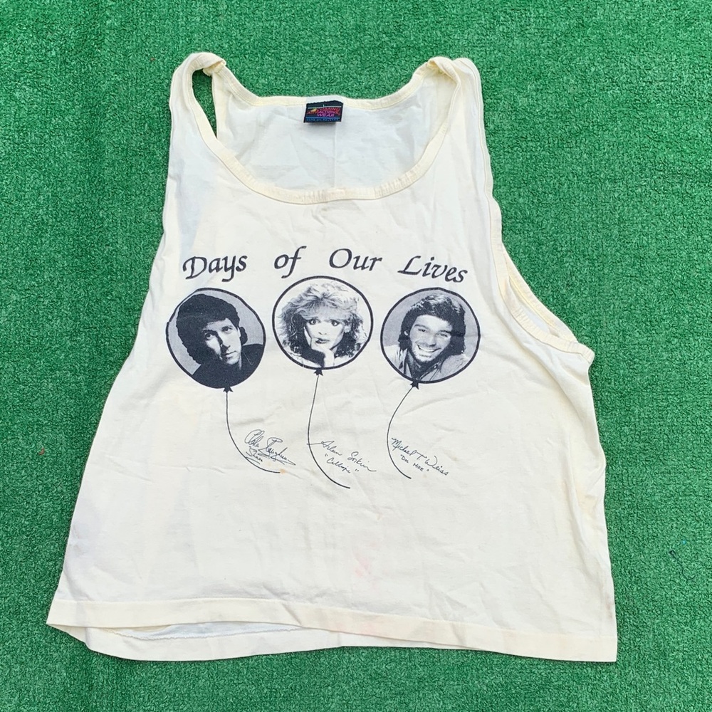 Vintage 'Days of Our Lives' Cream Graphic Tank Top